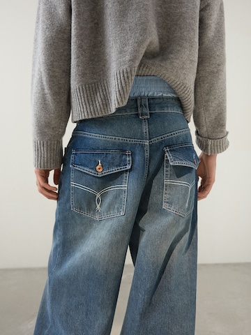 Bershka Baggy Farkut värissä sininen