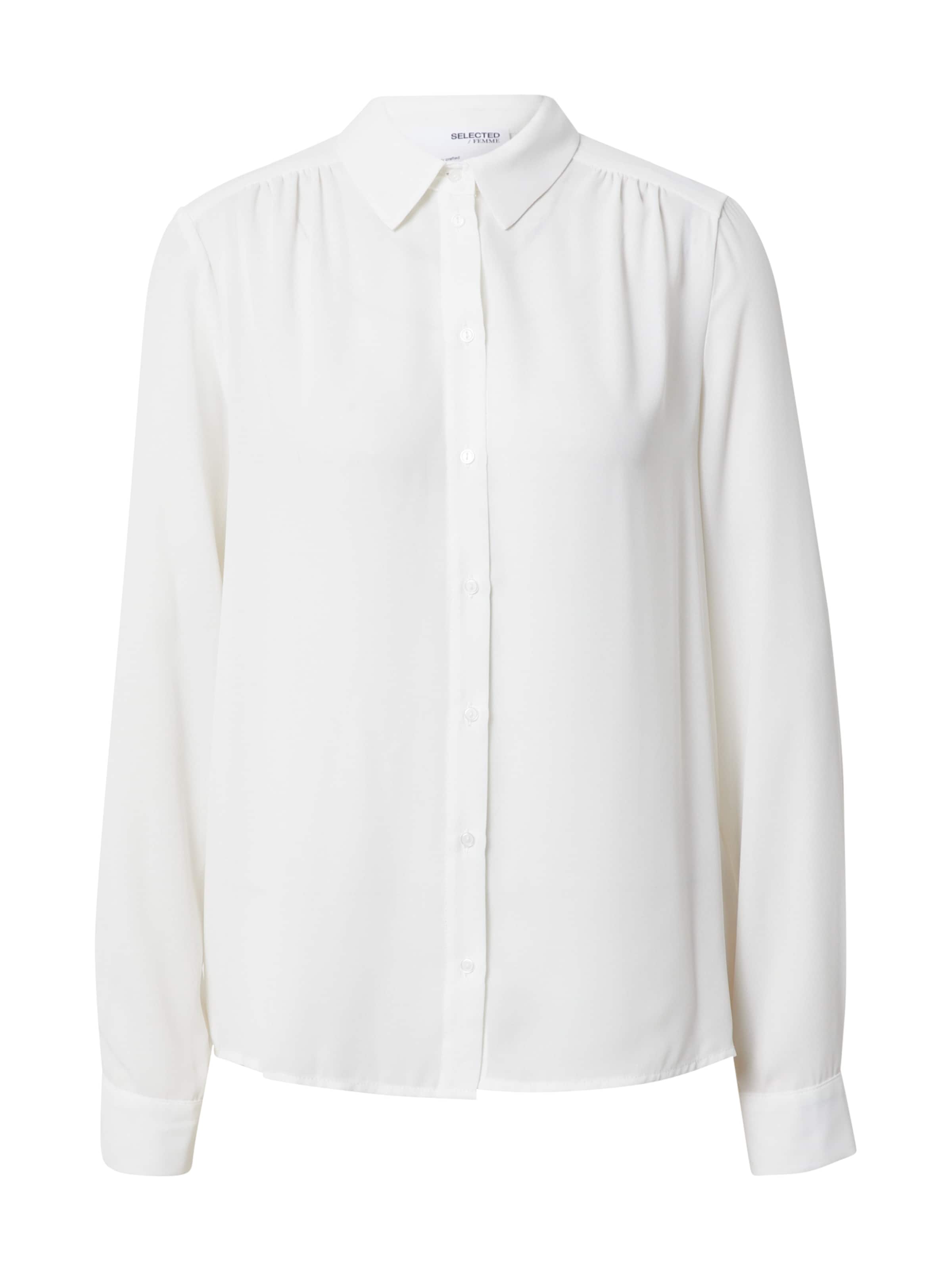 Donna Taglie comode SELECTED FEMME Camicia da donna in Bianco 