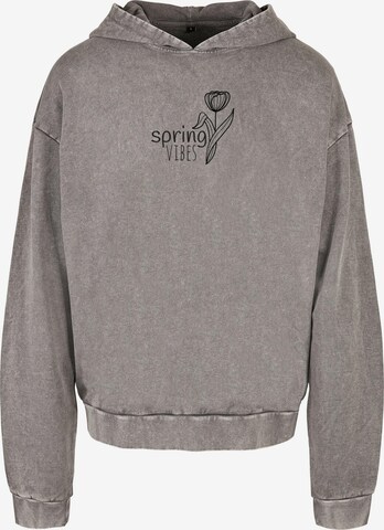Merchcode Sweatshirt 'Spring - Vibes' in Grau: predná strana