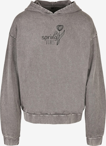 Merchcode Sweatshirt 'Spring - Vibes' in Grau: predná strana