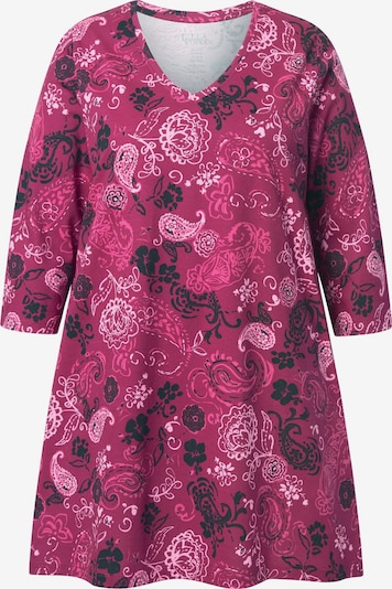 Ulla Popken Bluse in rosa / dunkelpink / schwarz, Produktansicht