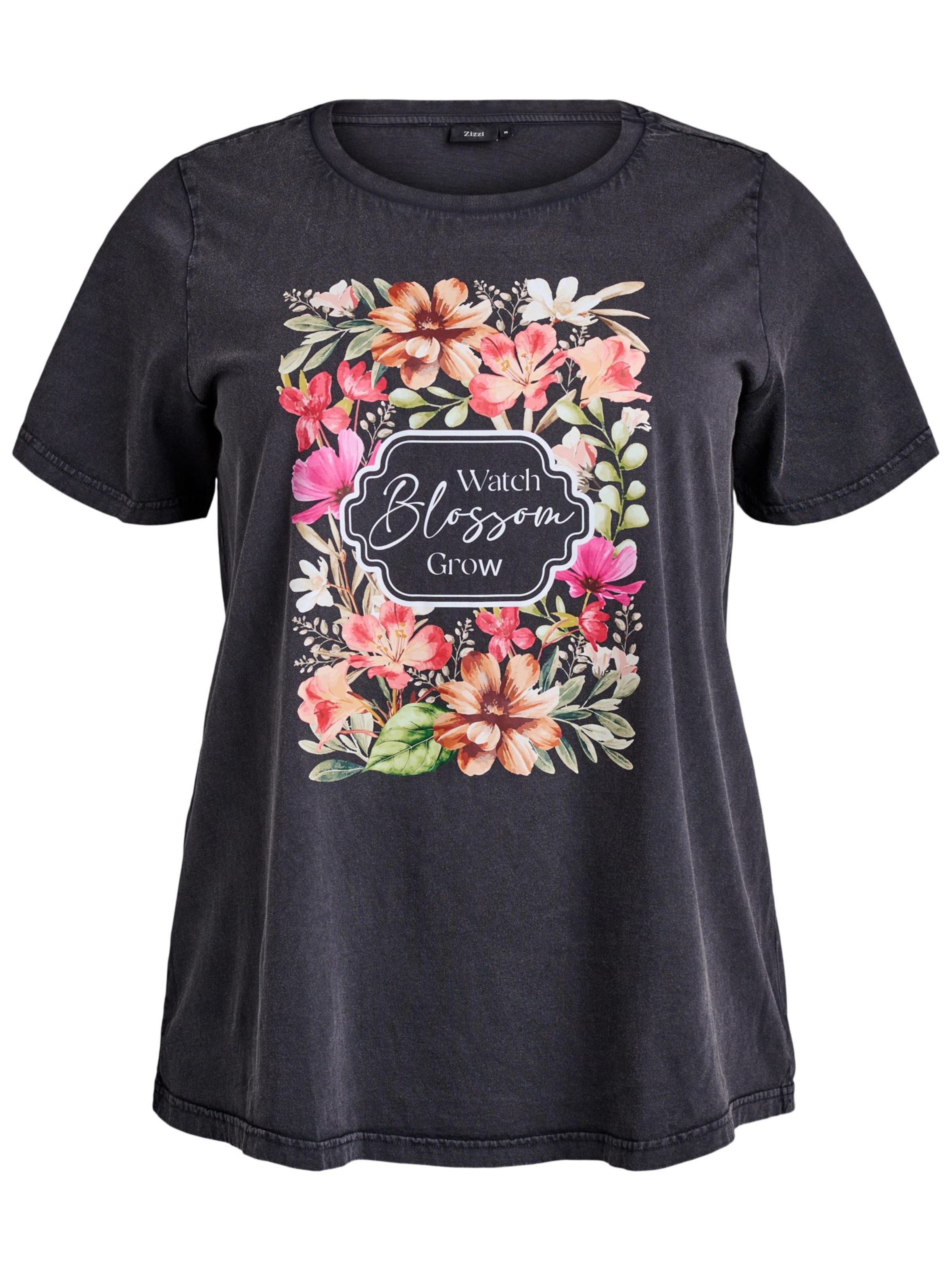 Zizzi Футболка 'Mally' в Серый: спереди