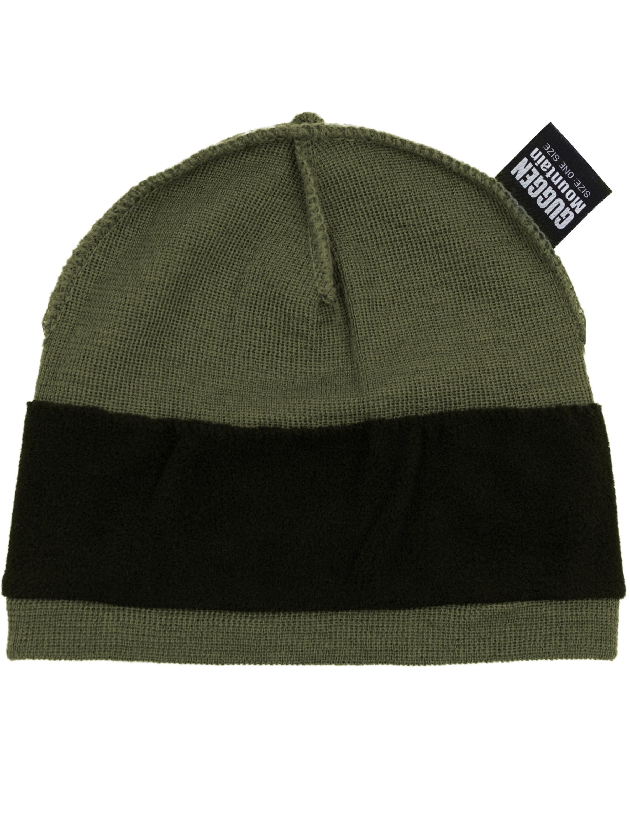 Guggen Mountain Beanie 'Mütze K901 aus Wolle mit leichtem Fleecefutter' in Green