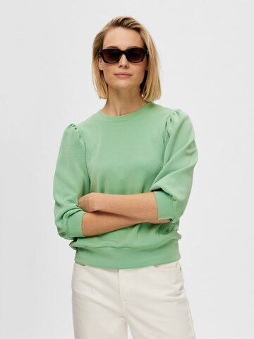 Sweat-shirt SELECTED FEMME en vert