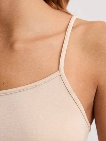 Marc O'Polo Slaapshirt ' Shiny Second Skin ' in Beige