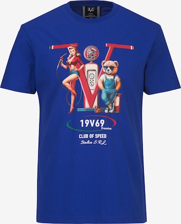 19V69 ITALIA - Camiseta 'Rafael' en azul: frente