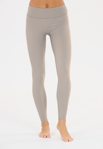 Athlecia Skinny Workout Pants 'Luxe' in Blue: front