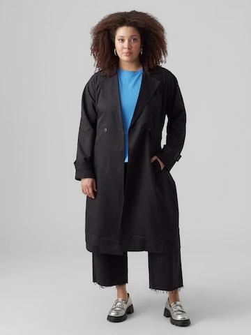 Vero Moda Curve Between-Seasons Coat in Black: front