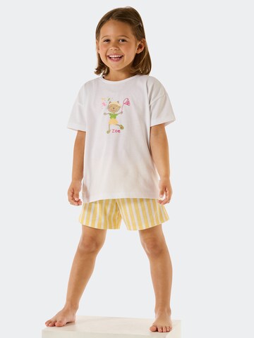 SCHIESSER Pajamas 'Cat Zoe' in Yellow