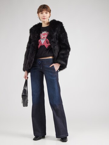 GUESS - Camiseta 'PINK BEAR' en negro