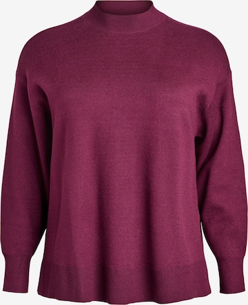 Pulover 'Zoe' de la Zizzi pe roșu: față