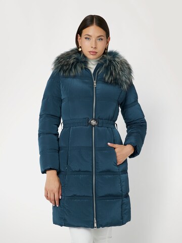 GUESS Winter Coat in Blue: front