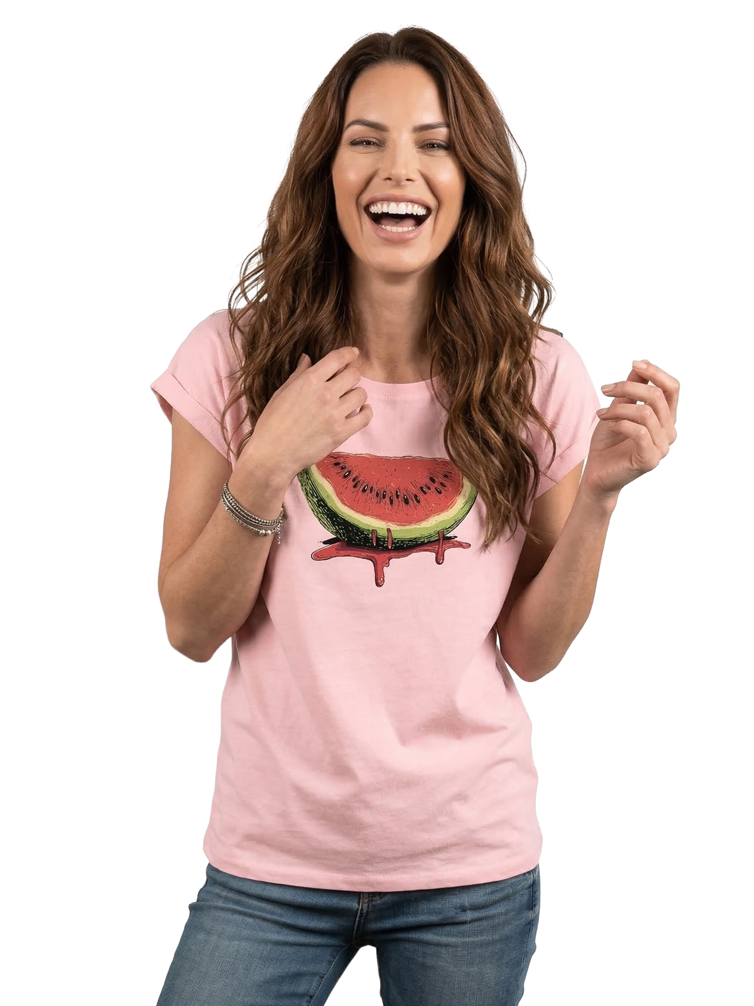 MAKAYA Shirt 'Watermelon' in Pink