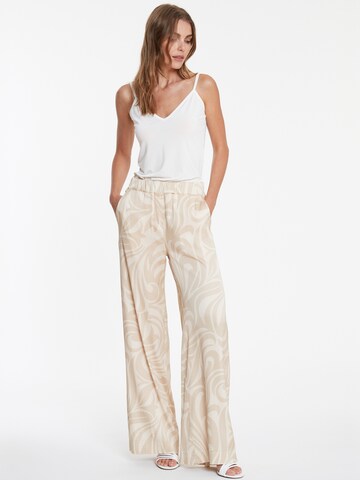 Ana Alcazar Wide leg Broek 'Waposa' in Beige