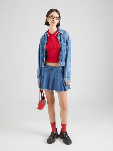 Tommy Jeans Kampsun 'ESSENTIAL', värv punane