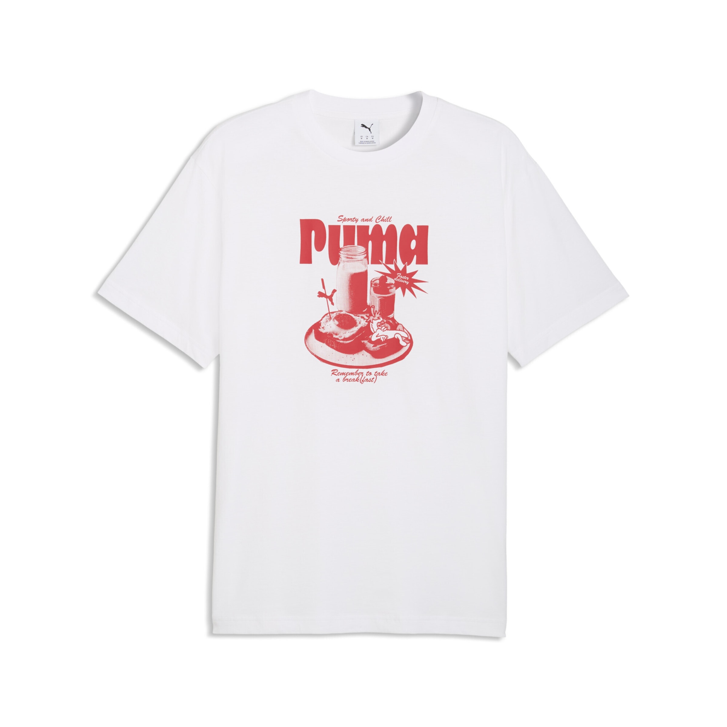 PUMA Shirt 'Breakfast' in Red / White, Item view