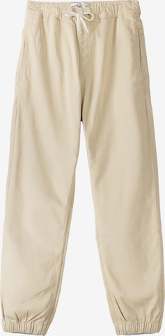 Bershka Tapered Jeans in Beige: predná strana