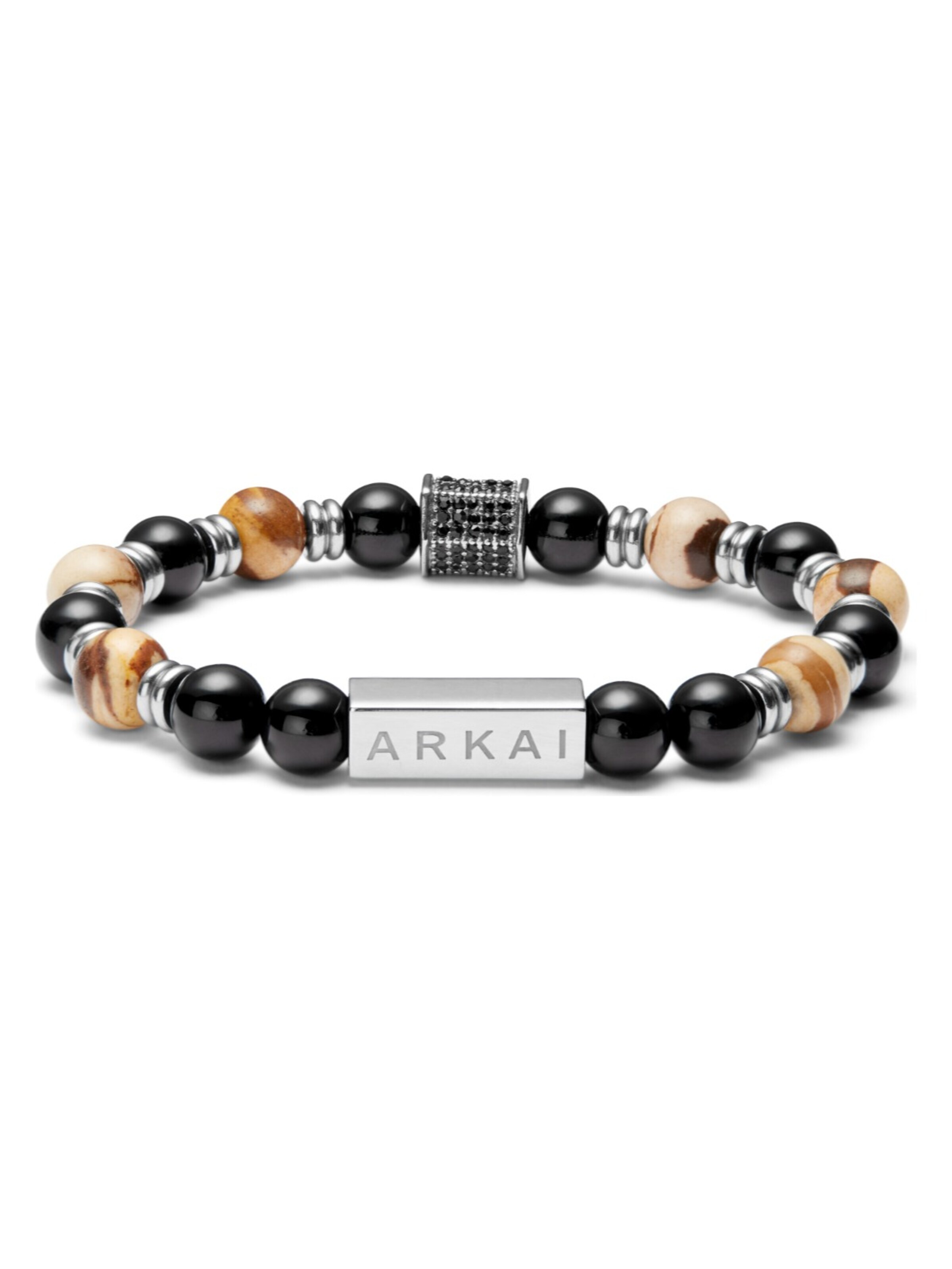 Arkai Armband 'Roas' in Zwart: voorkant