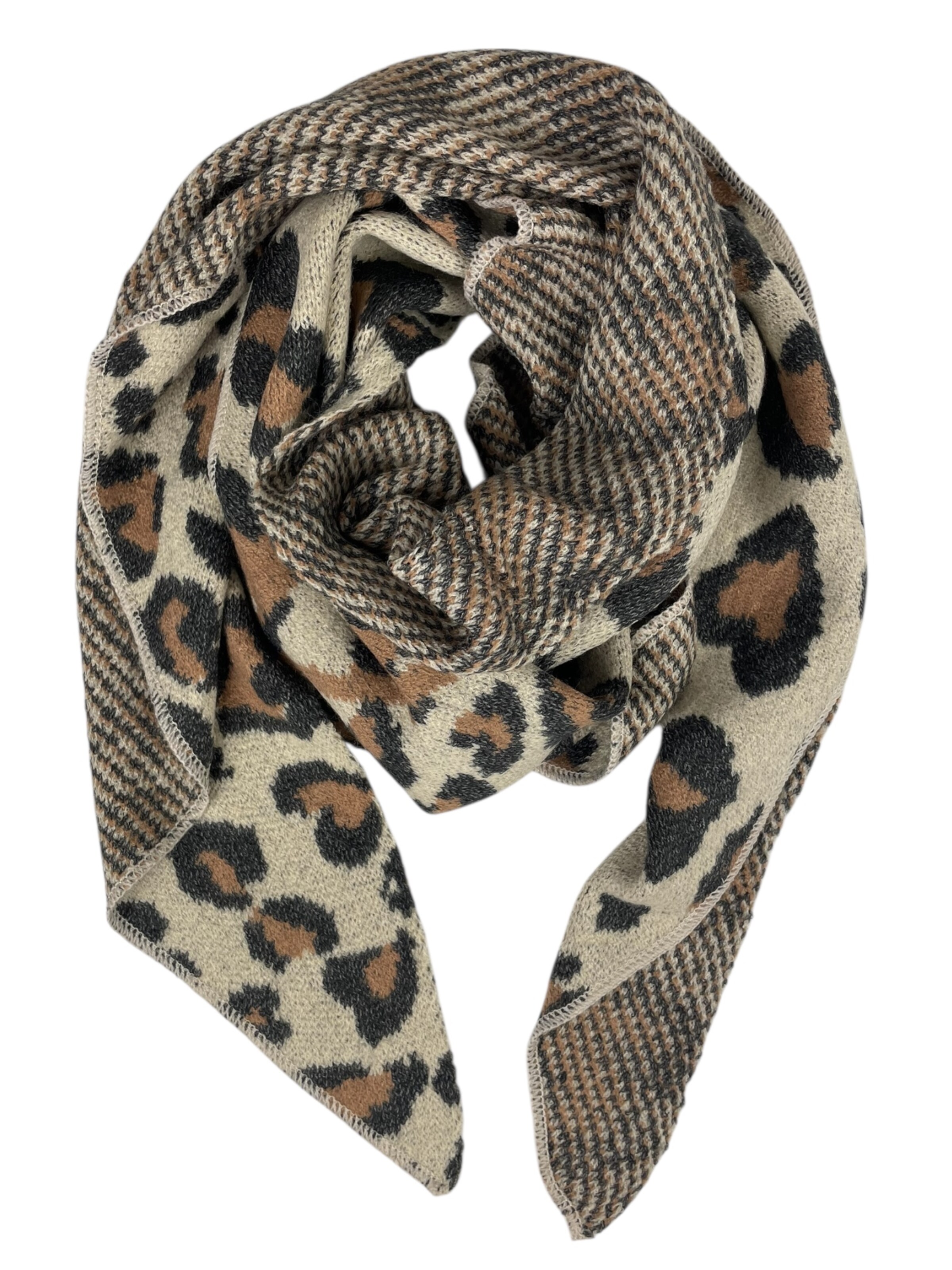 Kumixi Scarf 'Leo' in Beige: front