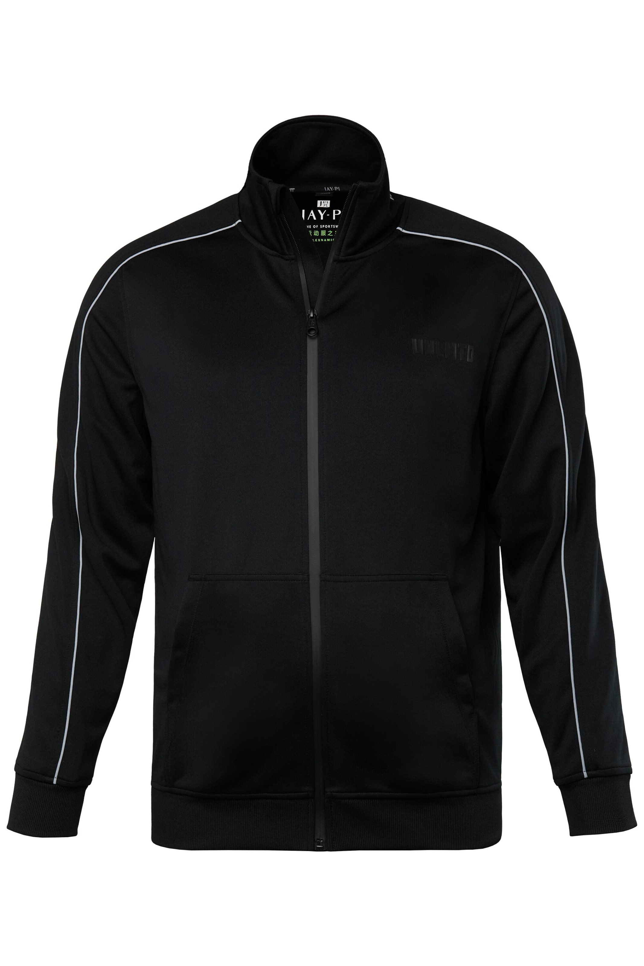 JAY-PI Sweatjacke in Schwarz: Vorderseite