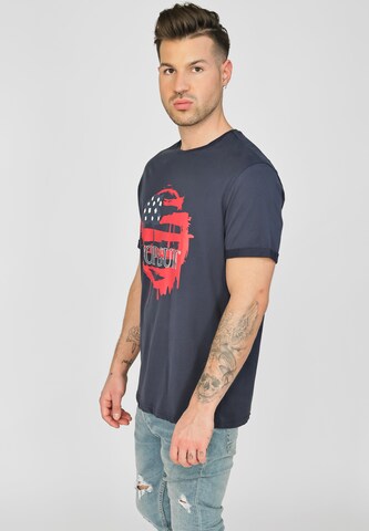 TOP GUN Shirt 'TG20213014' in Blue: front