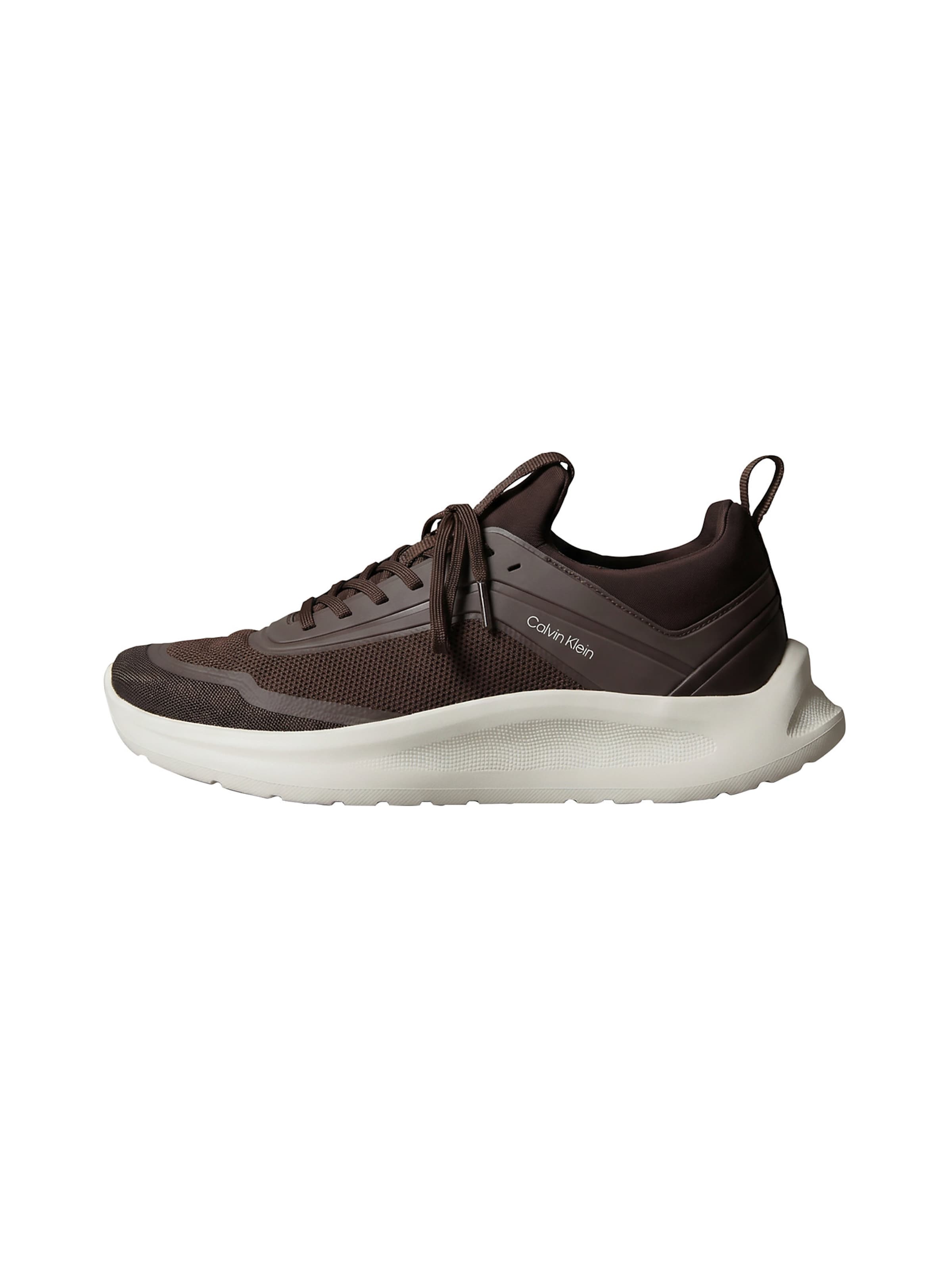 Baskets basses Calvin Klein en marron : devant