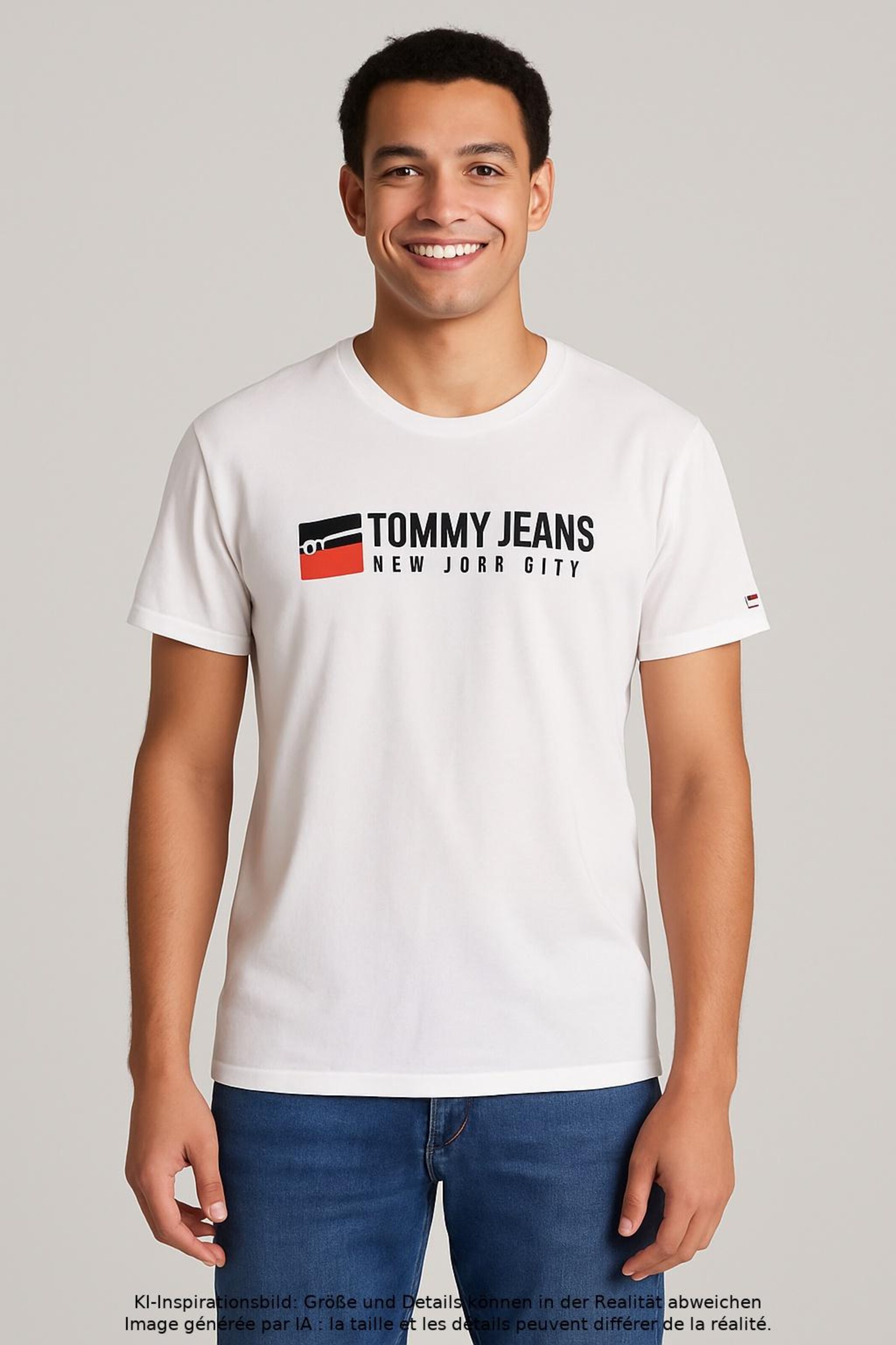 Tommy Jeans Shirt in M in White: front