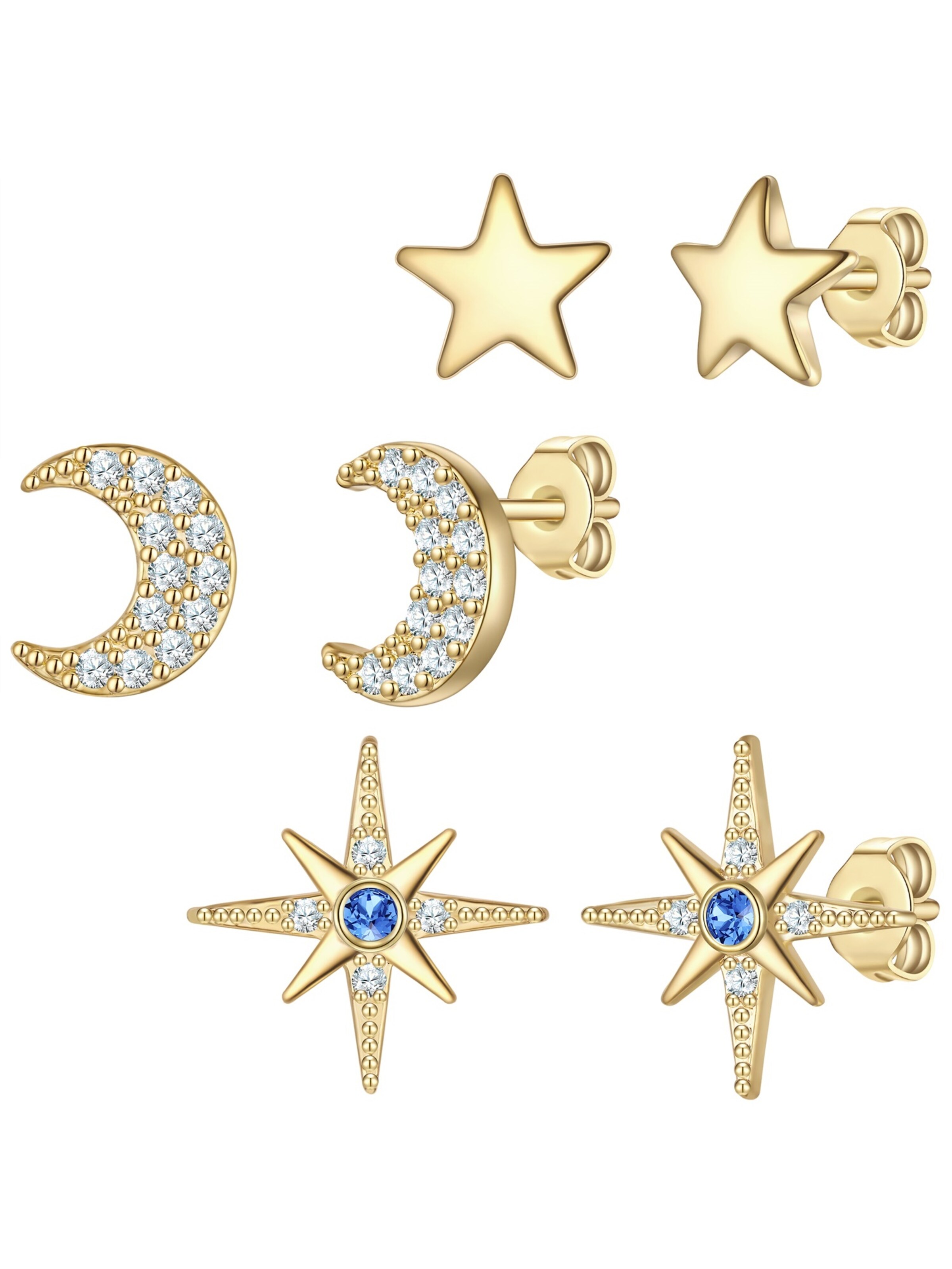 Yokoamii Earrings in Gold: front