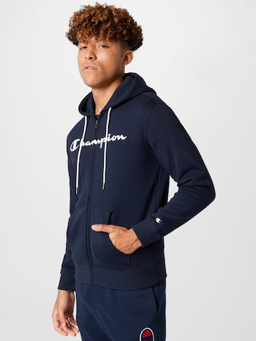 Champion Authentic Athletic Apparel Mikina – modrá: přední strana