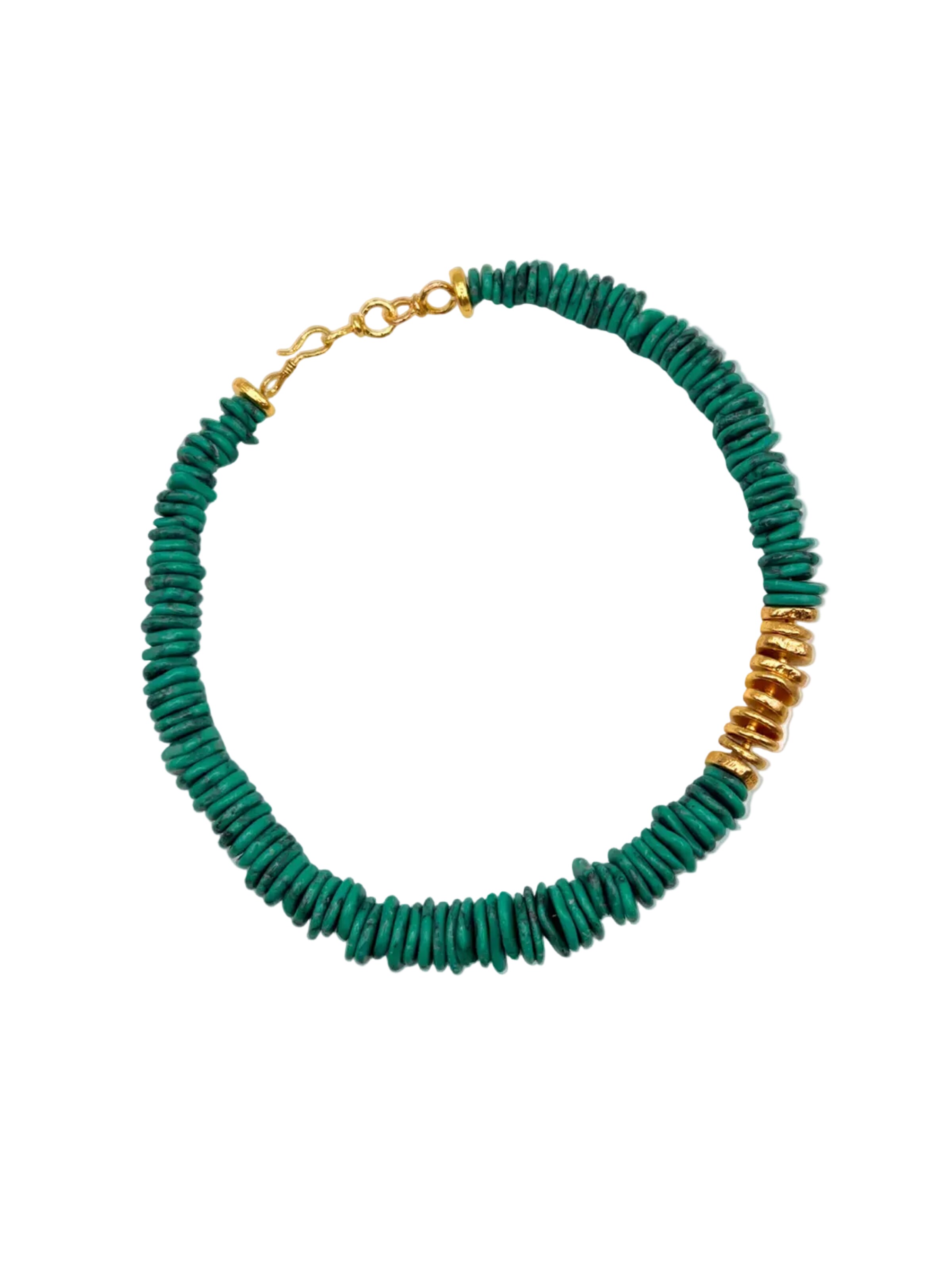 Les Reines Kæde 'Azur - Beaded Necklace (Arizona Turquoise)' i blå: forside