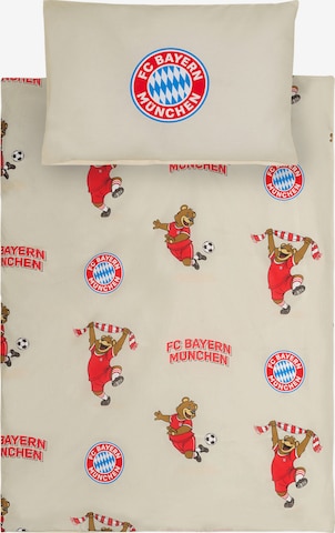 FC BAYERN MÜNCHEN Duvet Cover 'Berni' in Grey: front