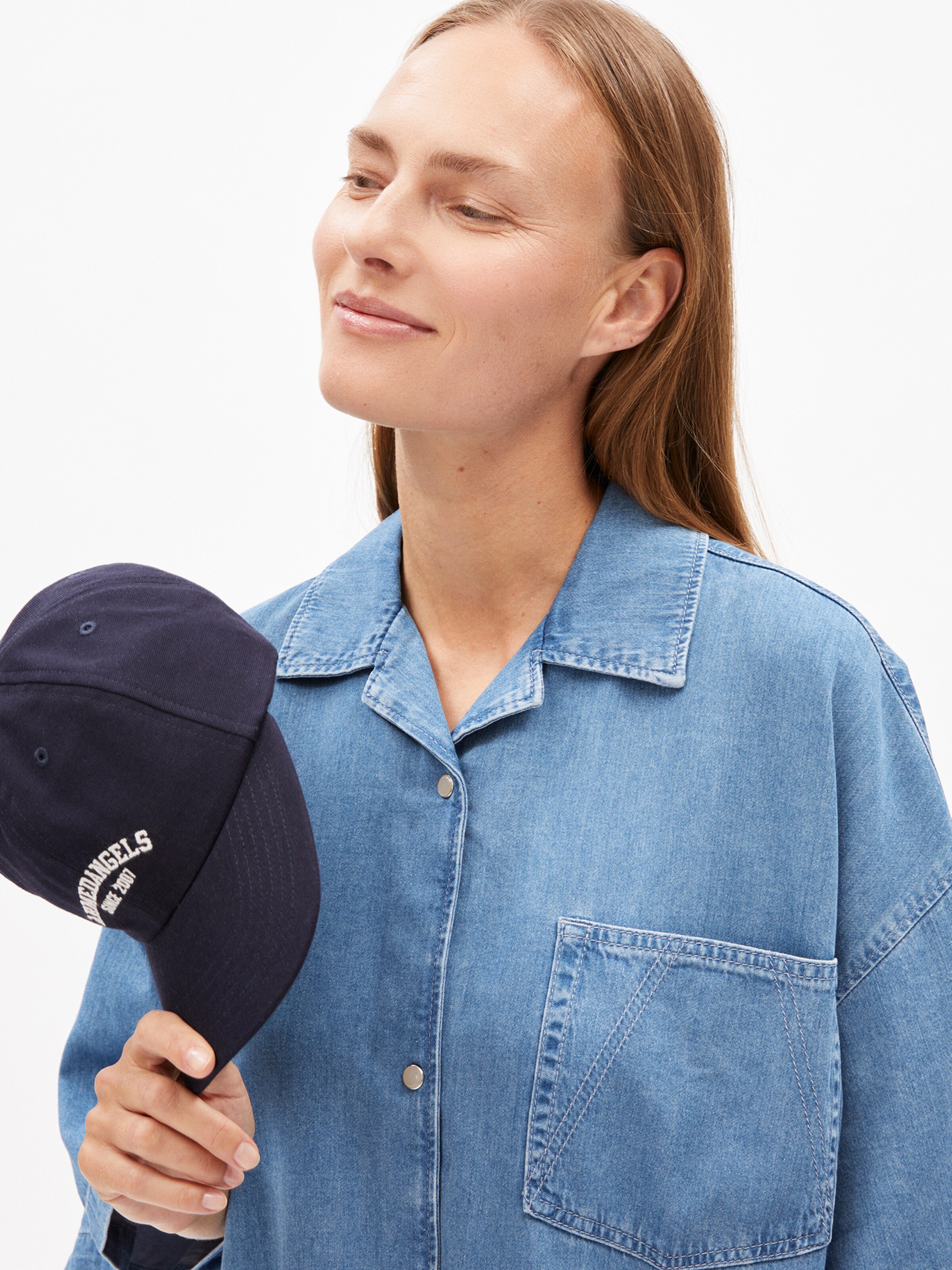 ARMEDANGELS Μπλουζοφόρεμα 'TAMIKAA' σε μπλε: μπροστά