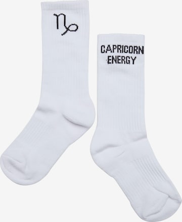 Chaussettes 'Zodiac' DEF en blanc : devant