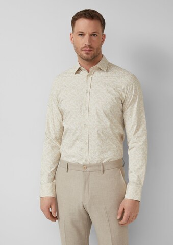 s.Oliver BLACK LABEL Regular Fit Hemd in Beige: Vorderseite