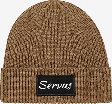 Youth Designz Beanie 'Servus' in Brown: front
