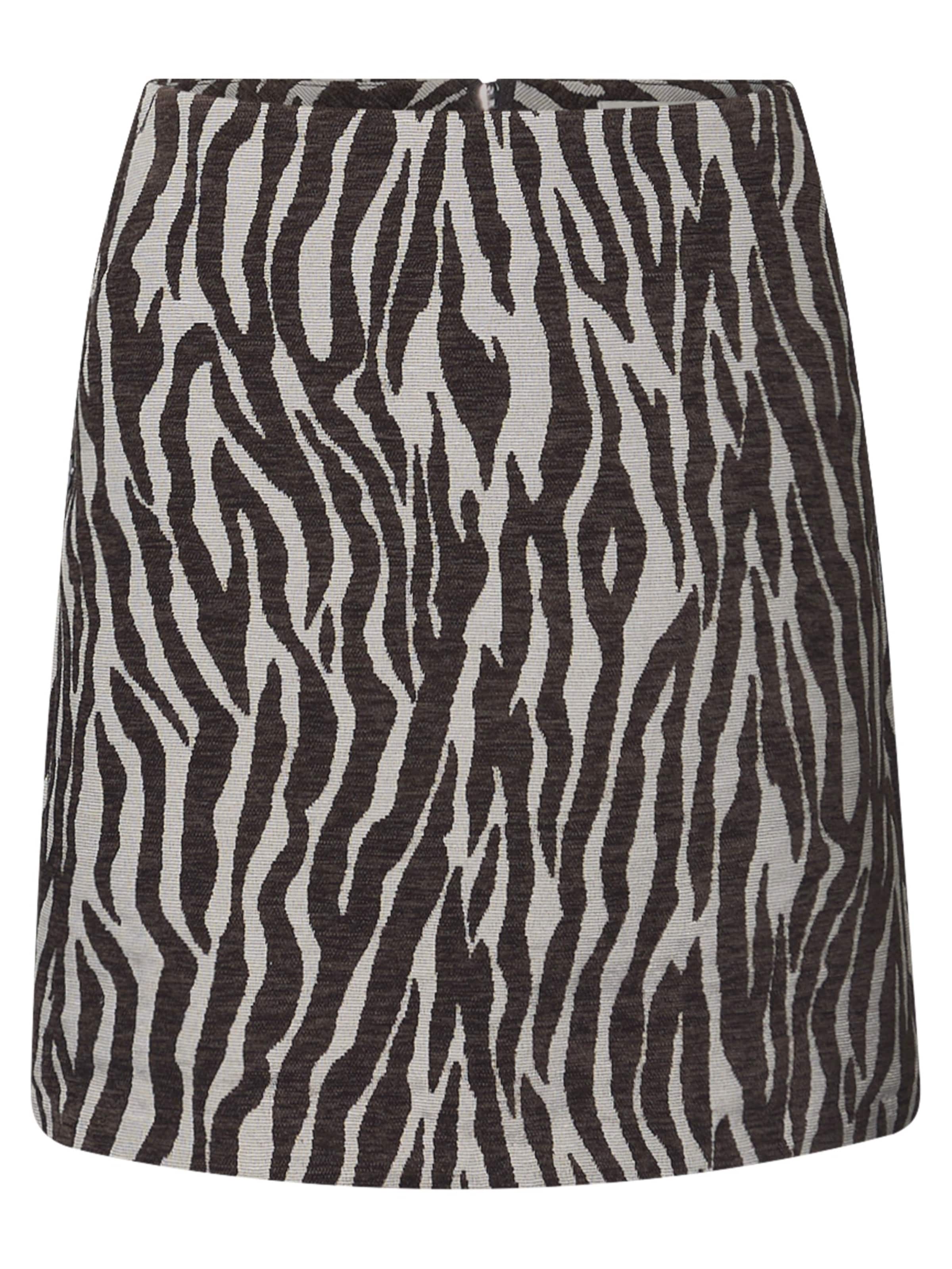 STREET ONE Jupe 'Maja' en brun foncé / pierre, Vue avec produit