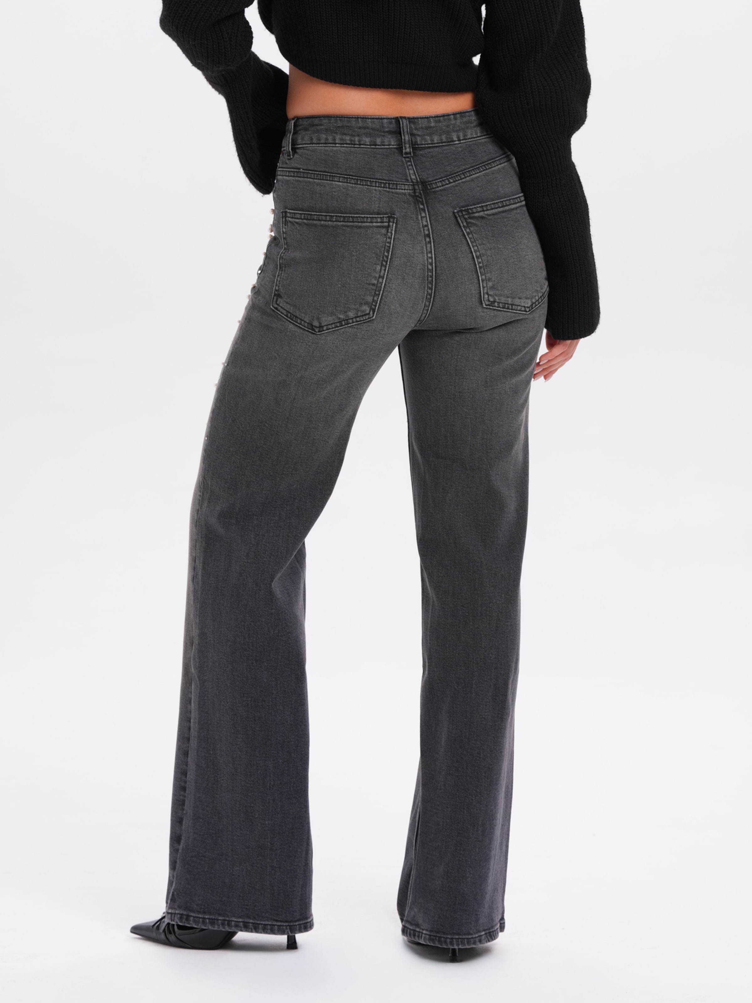 MYLAVIE by Sarah Harrison Wide leg Τζιν σε γκρι