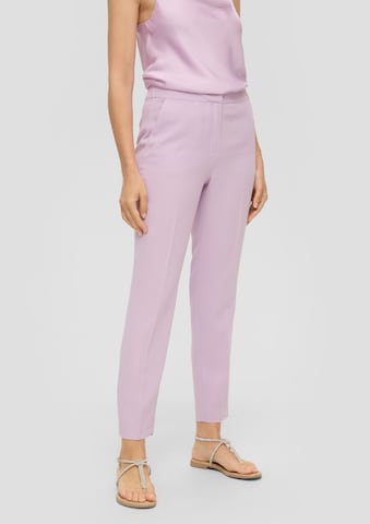 Tapered Pantaloni con piega frontale di s.Oliver BLACK LABEL in lilla