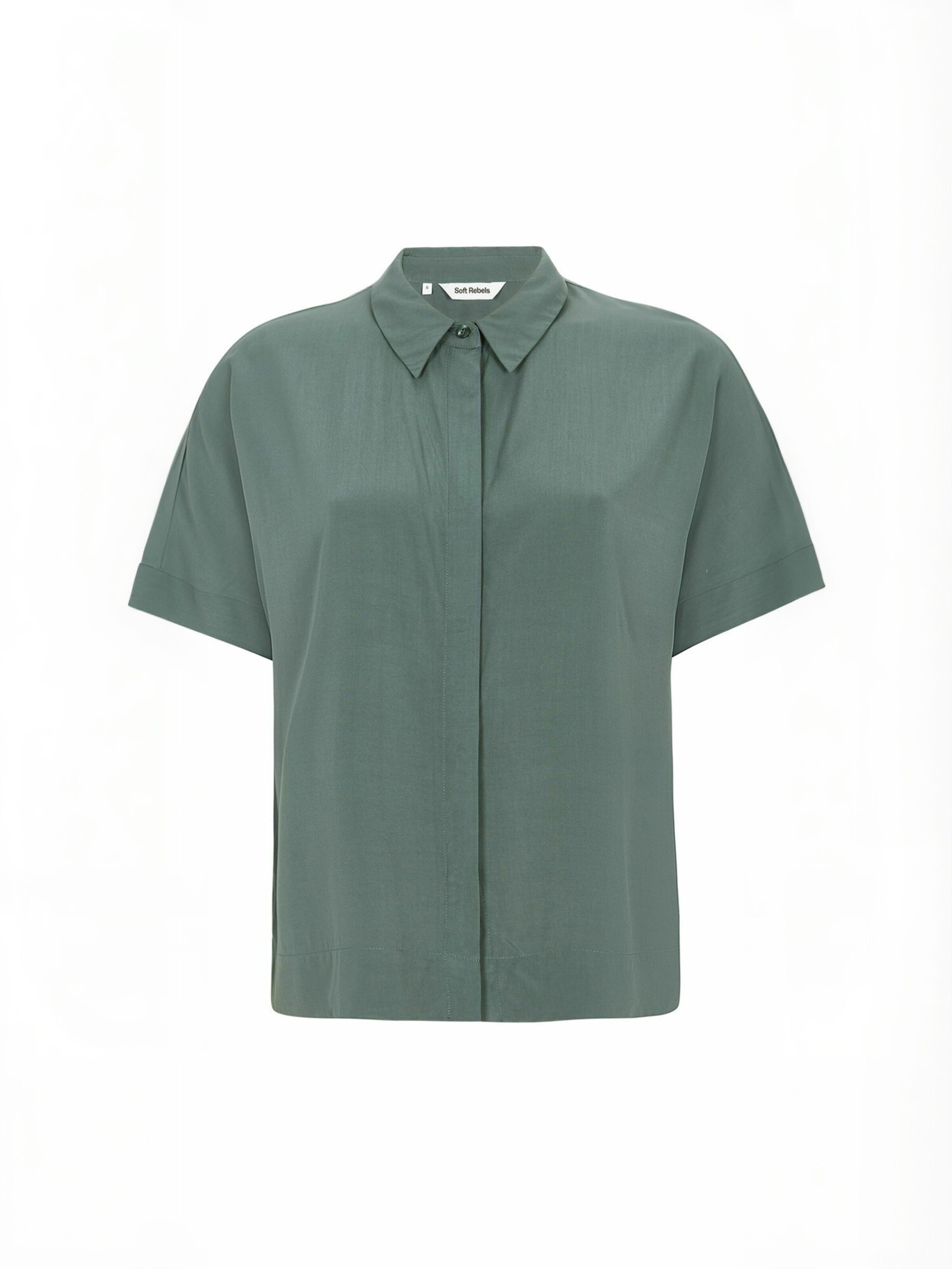 Soft Rebels Shirt ' SRFreedom ' in Groen: voorkant