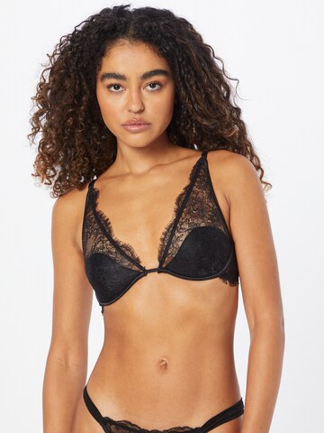 Women' Secret Triangle Bra in Black: front