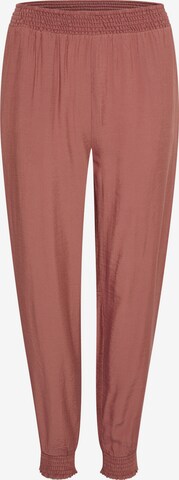 Cream Loose fit Pants in Red: front