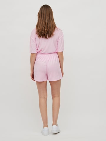 VILA Loosefit Shorts 'LULE' in Pink