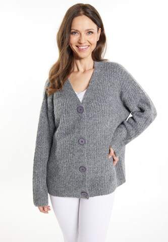 Cardigan 'Lynnea' usha WHITE LABEL en gris : devant