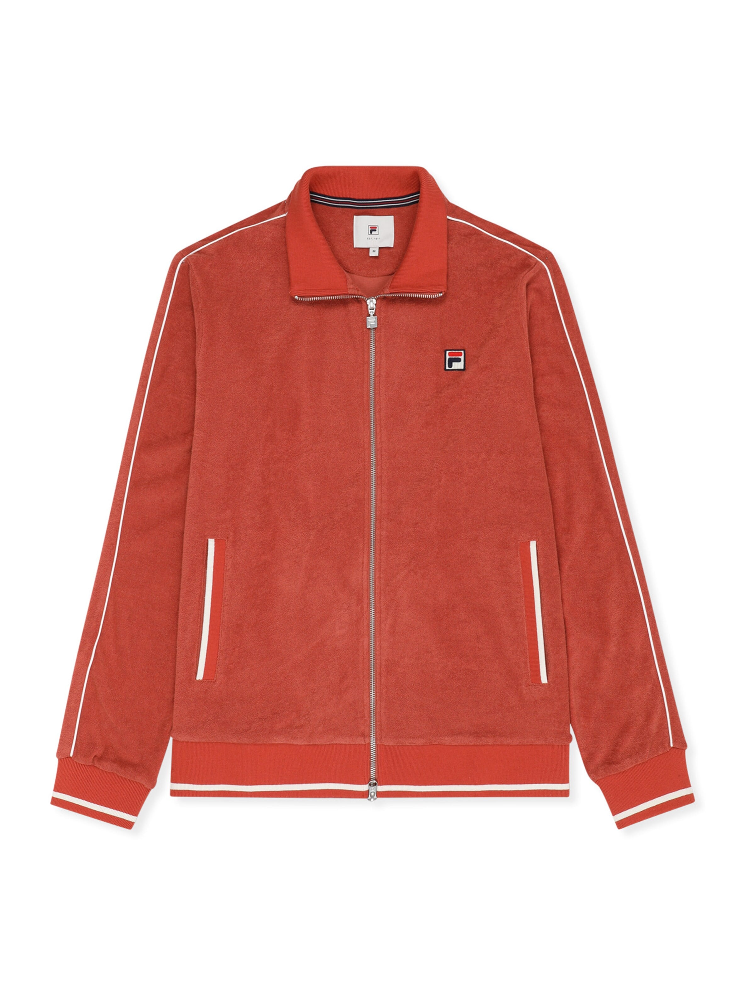 FILA - Sudadera con cremallera 'TAVARNUZZE regular towelling track jacket' en rojo