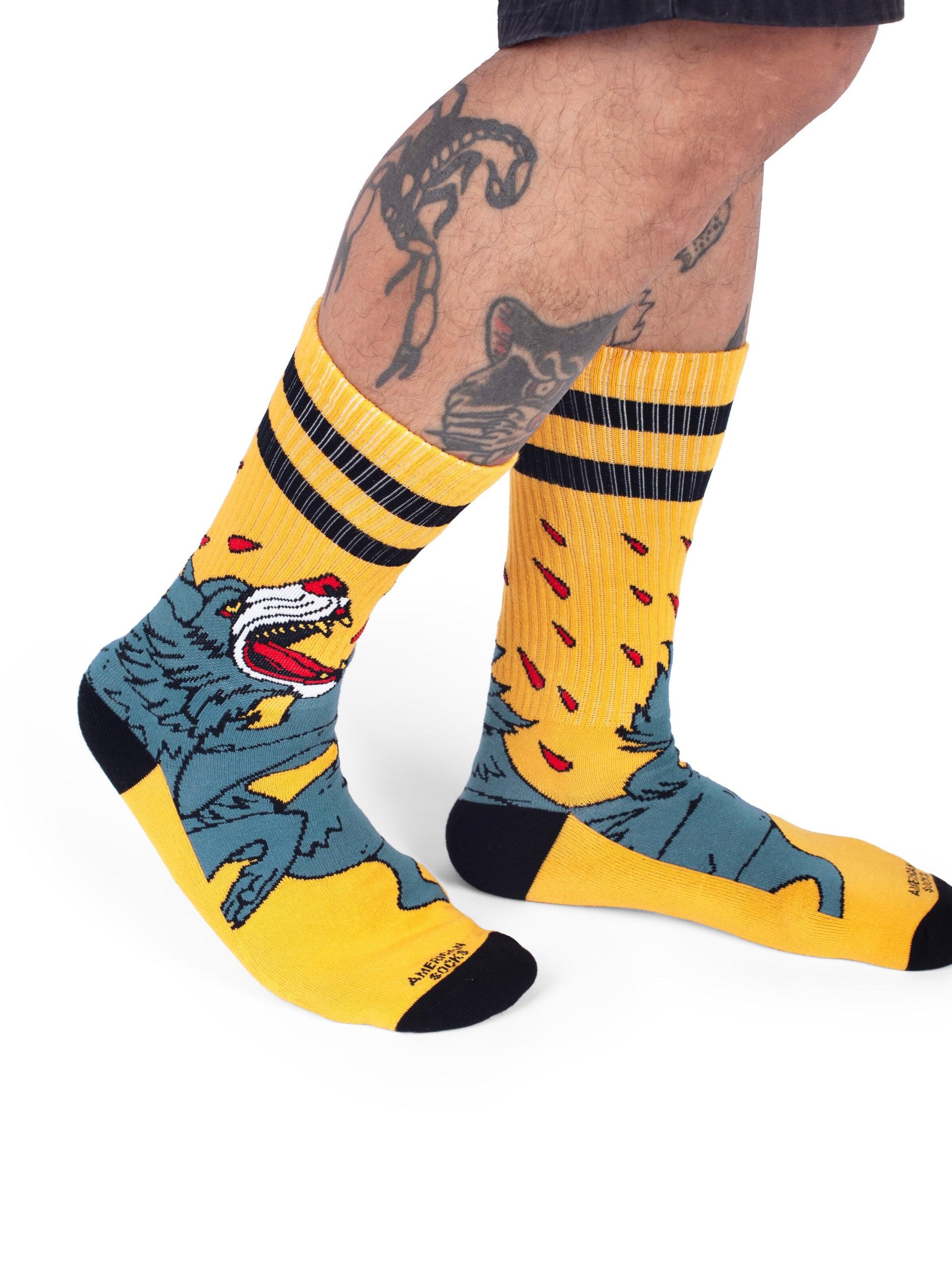 Calzino 'Wolfpack - Mid High' di American Socks in giallo