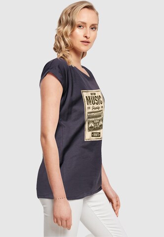 Mister Tee Shirt 'Retro Boom' in Blauw