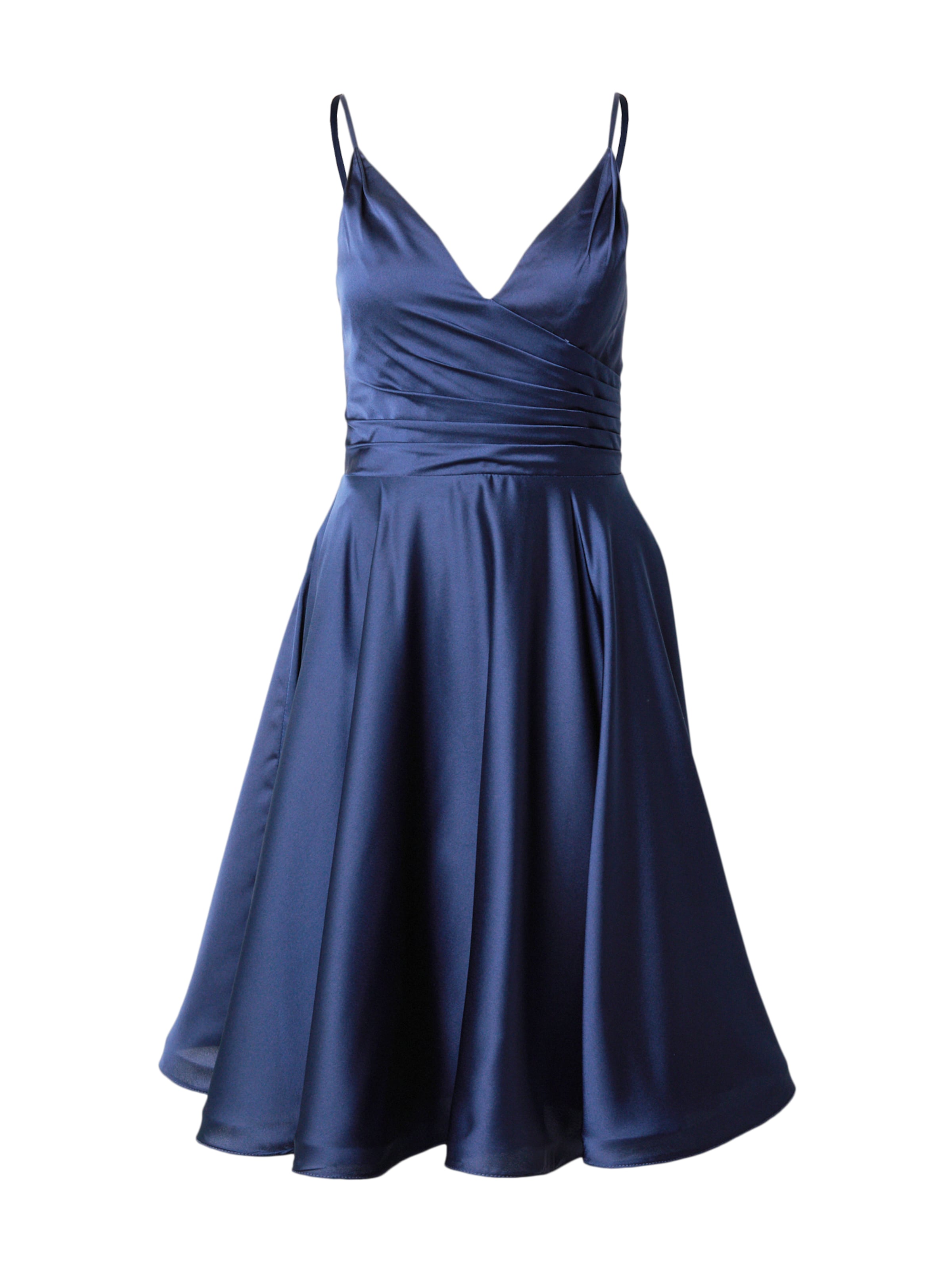 Robe de cocktail mascara en bleu : devant