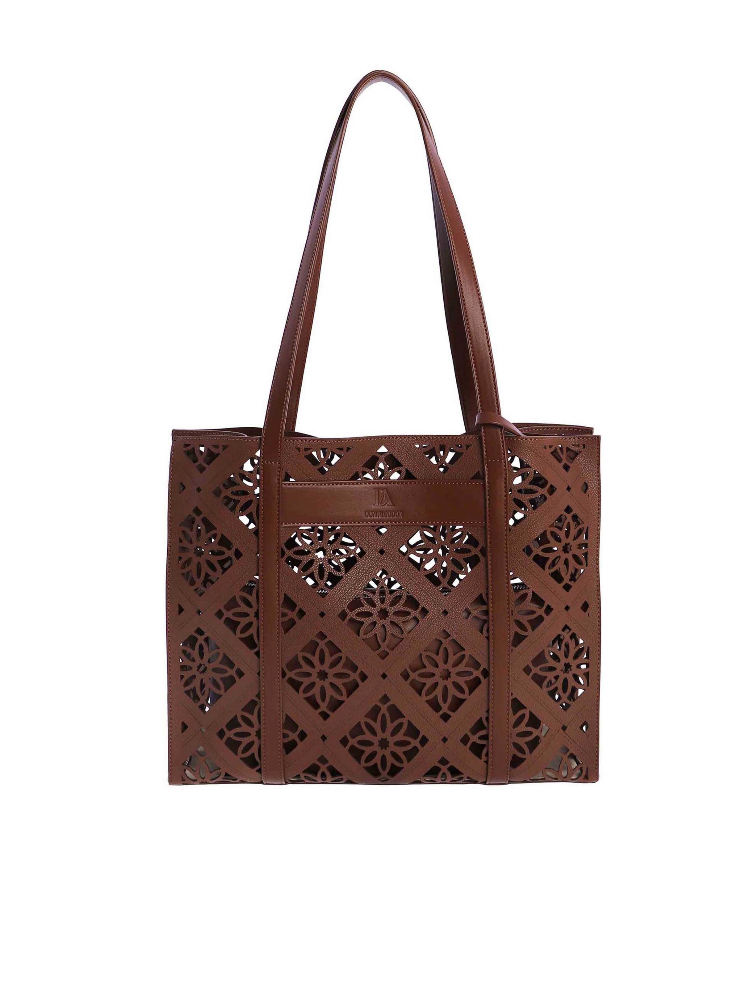 Don Algodon - Bolso de hombro 'Arousa' en marrón: frente