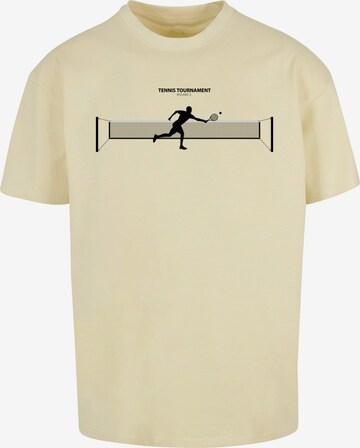 Merchcode T-Shirt 'Tennis Round 1' in Gelb: predná strana