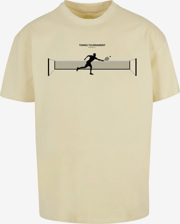 T-Shirt 'Tennis Round 1' Merchcode en jaune : devant
